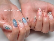 クランベリーネイル 代官山 恵比寿(cranberry nail)/夏ネイル！パラジェル/