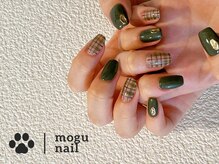 モグネイル(Mogunail)/チェックネイル/カーキ