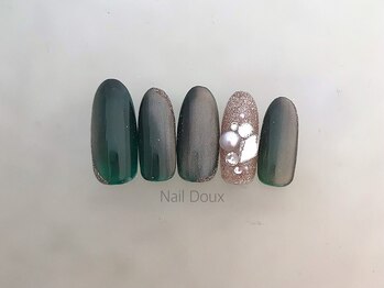ネイル ドゥ 岡山駅前店(Nail Doux)/大人ビジューネイル