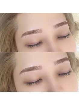 モフアイラッシュ 岐阜店(mofu eyelash)の写真/≪お客様のお顔の形に合せて美眉にお仕上げ♪≫黄金比を見極め似合う眉毛をご提案!左右差が気になる方にも