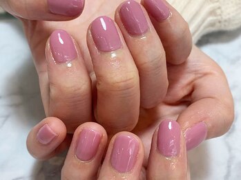 ミエルネイル 天神大名(miel nail)/お客様ハンド：ワンカラーネイル