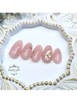 ピオニーネイル(peony nail)/シェルのアクセサリーネイル