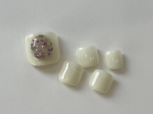 ネイルメゾン 天神店(NAIL MAISON)/ぷっくりビーズホワイト¥9000