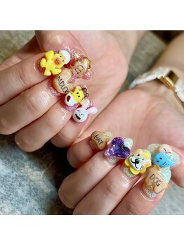 ダリア(Dahlia)/たべっ子どうぶつネイル