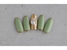 ネイルサロン ウノ 湘南平塚(UNO)/ピスタチオ×パール