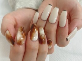 (松崎)カフェラテ風nail