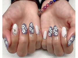 ホログラムフラワーネイル