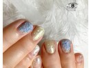 ぷっくり紫陽花水的ネイル