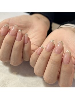 ジェルベーラ(Gerbera)/先端ラメワンカラーーネイル