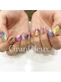 水彩ネイル