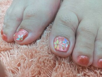 朱花 プルバイシュカ(fle by 朱花)/フットネイル