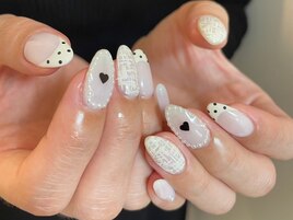 韓国ガーリー◇ツイードネイル