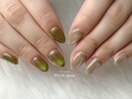 カーキ×ベージュマグネイル