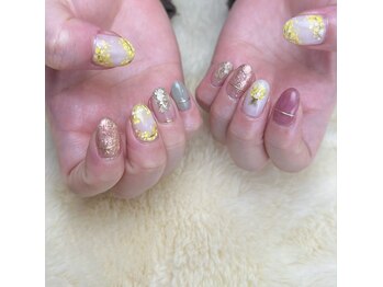 リジョイスヘア エン(REJOICE hair EN)/ayuriの手描き ミモザデザイン