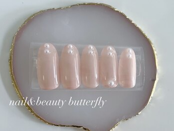 定額アート/上品/パールネイル