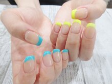 ネイルサロン キラップ(Nail Salon KiLAP)/ベース付きカラーフレンチ￥7500