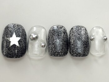 ネイルメゾン 天神店(NAIL MAISON)/メンズブラック星¥5550