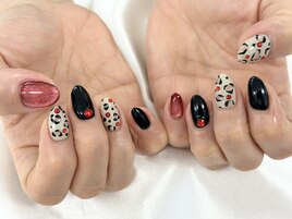【森】ブラック ヒョウ柄