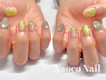 ナオコネイル(Naoco Nail)/夏*グリーン*大人ニュアンス