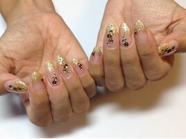 ゴールドラメネイル