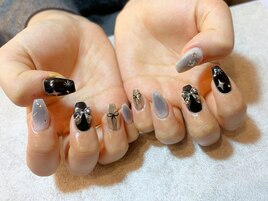 ニュアンスネイル　リボンネイル