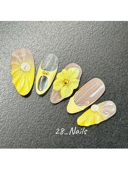 28ネイル 新中野店/夏・海・マンスリーデザイン