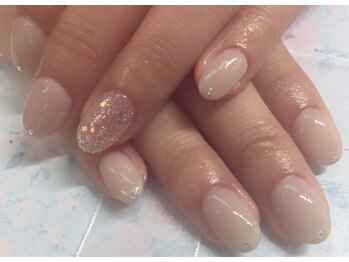 エムズネイル(M's Nail.)/ワンカラーにアクセント