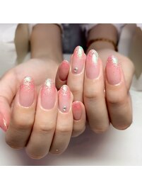 ラメグラデーションネイル