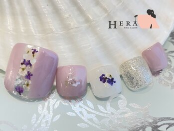フットネイル 押し花 シェル Pg ヘラー 渋谷 Hera のフォトギャラリー ホットペッパービューティー
