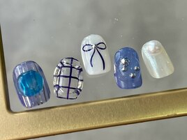 パープルニュアンスアート