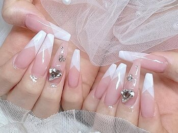 ダブルフレンチネイル スカルプ