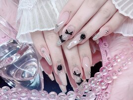 【Akari】黒薔薇ネイル