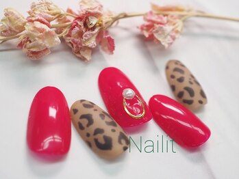 ネイリット 銀座(Nailit)/ヒョウ柄ネイル ¥8600【¥9460】