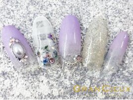 パステルチェックネイル