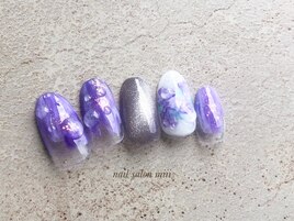 紫陽花ネイル