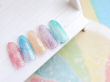 ネイルサロン&スクール ジーナ(GINA)/夏のキラキラワンカラー