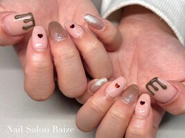 バレンタインネイル/ハートホロ