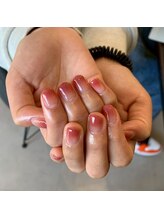 ビー 高槻(be)/ドットネイル/クリアフレンチ