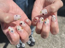 サクノネイル(SAKUNONAIL)/カラフルストーンネイル