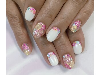 シェルフラワーネイル