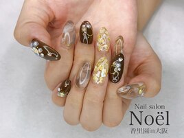 ブラウンニュアンスネイル