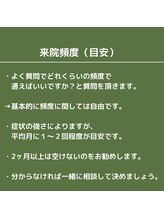 けんたろう鍼灸院/来院頻度の目安