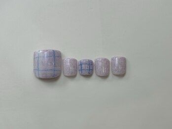 ネイルメゾン 天神店(NAIL MAISON)/モケモケチェック落書き¥9000