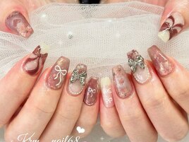 大人リボンネイル ￥11.300