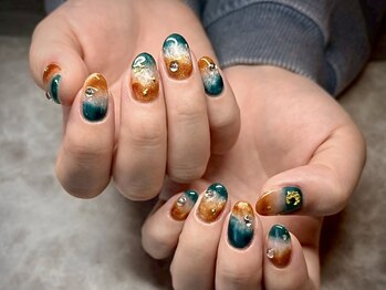 ハジチ(HAZICHI)/ニュアンス×ターコイズブラウン