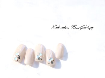 ネイルサロン ハートフルキー(Heartful key)/ハートホロネイル¥8000