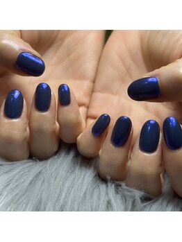 アース 新瑞橋店(HAIR & MAKE EARTH)/ネイビーオーロラ