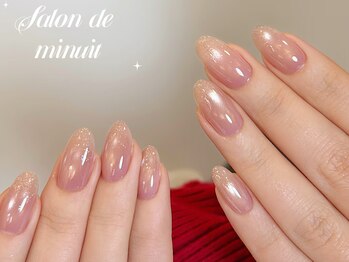サロン ド ミニュイ(Salon de Minuit)の写真/【お手頃価格で指先をかわいく♪】平日限定★ハンドワンカラー/ラメグラ¥4600→¥3980