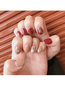 トータルビューティーローズ(Rose)/アシメ囲みネイル