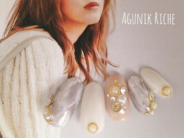 【大理石ネイル】